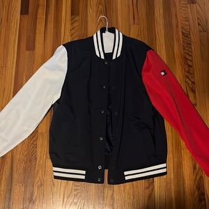 Tommy jacket button up red white and blue